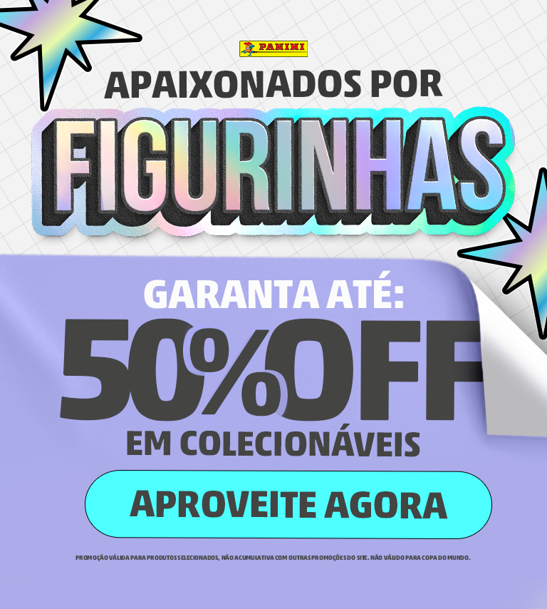 Apaixonados por figurinhas — até 50% OFF